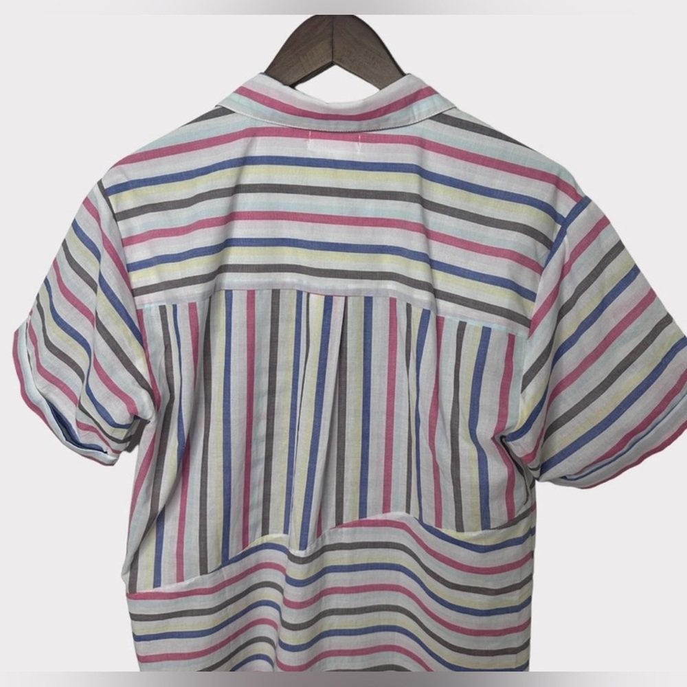 Lovers + Friends Striped Short Sleeve Button Down Camp Dress - XS - Picture 9 of 11